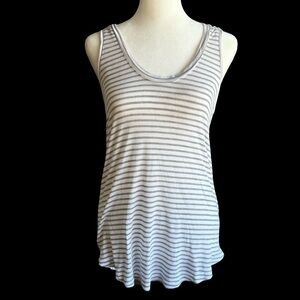 Gray Striped Tank Top Sz S